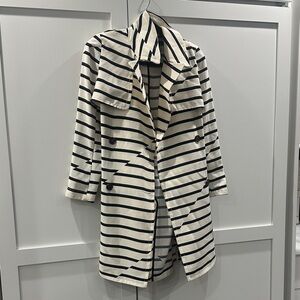 Madewell Black and Cream Striped Jacket